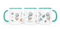 Personalisierte Keramiktasse (7 Farben) 74. Dino Moon