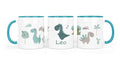 Personalisierte Keramiktasse (7 Farben) 75. Dinosause