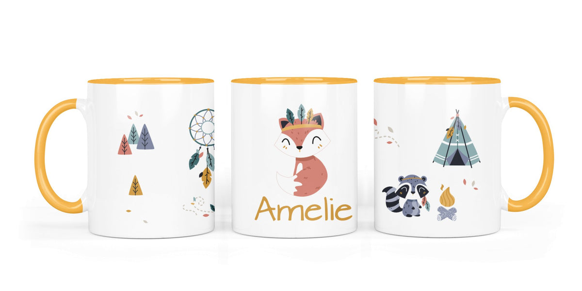 Personalisierte Keramiktasse (7 Farben) 7.colors of the wind