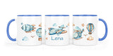 Personalisierte Keramiktasse (7 Farben) 81. Luftfahrzeuge - Mamikes