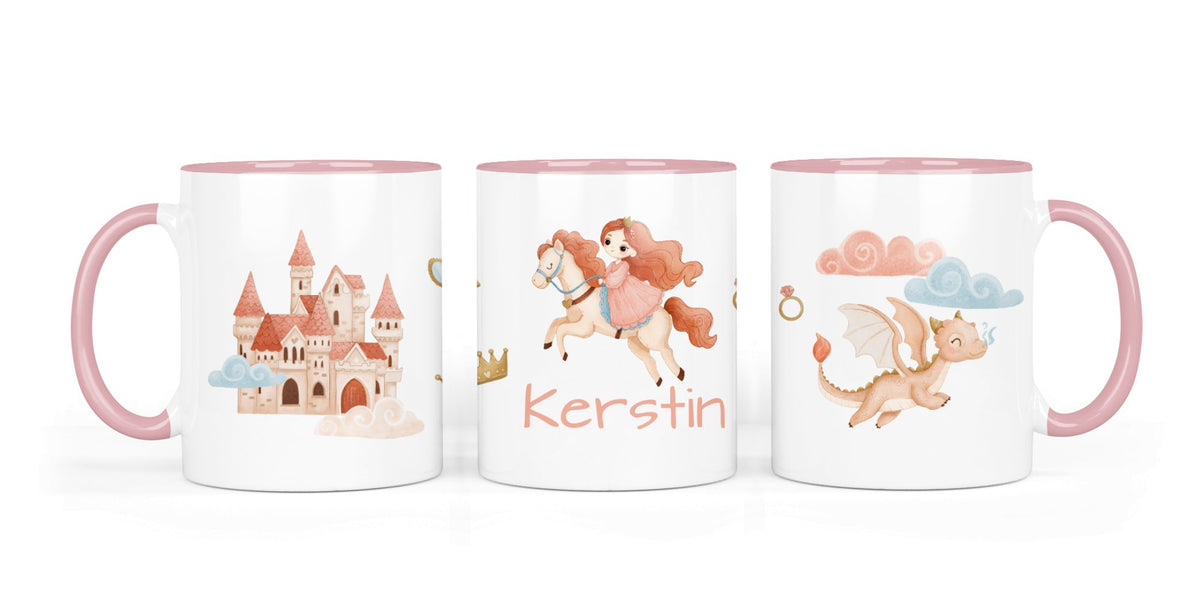 Personalisierte Keramiktasse (7 Farben) 88. Prinzessin Tiara