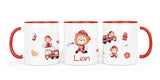 Personalisierte Keramiktasse Feuerwehrlöwe - Mamikes