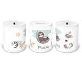 Personalisierte Spardose 12.spacy sloth - Mamikes