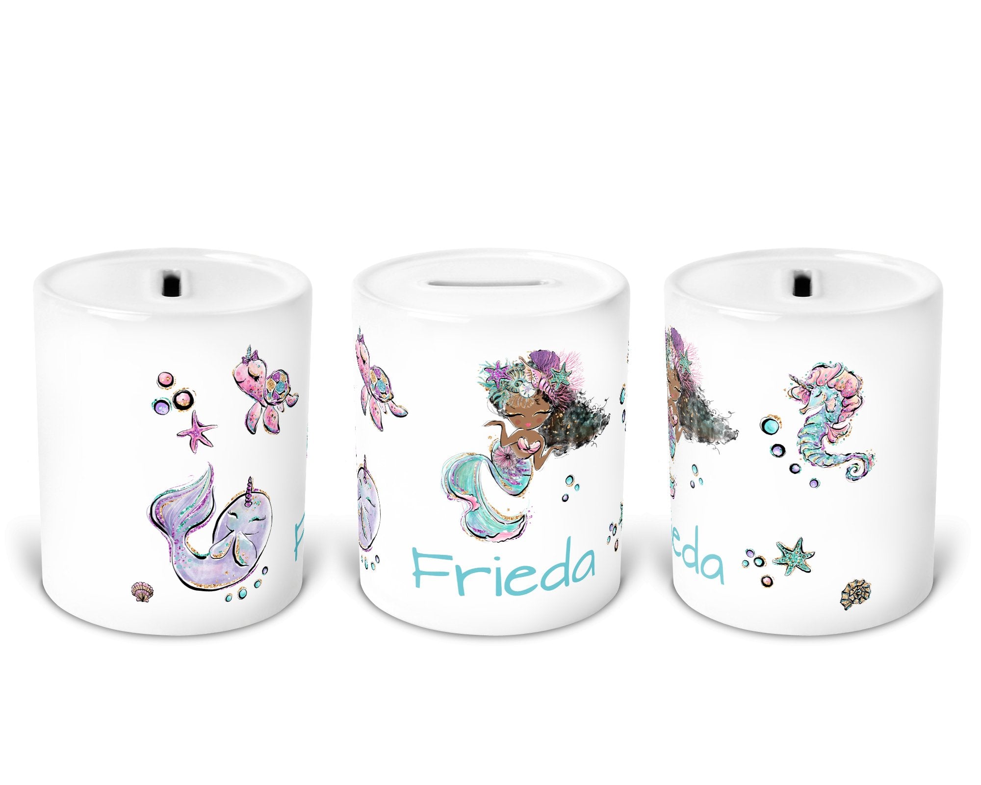 Personalisierte Spardose 17.mermaids 3 - Mamikes