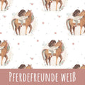 Pferdefreunde weiß Baumwolle