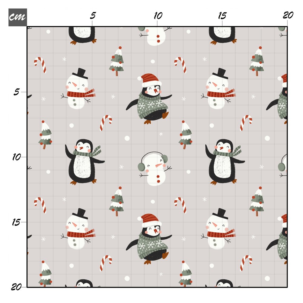Pingu and snowman Baumwolle - Mamikes