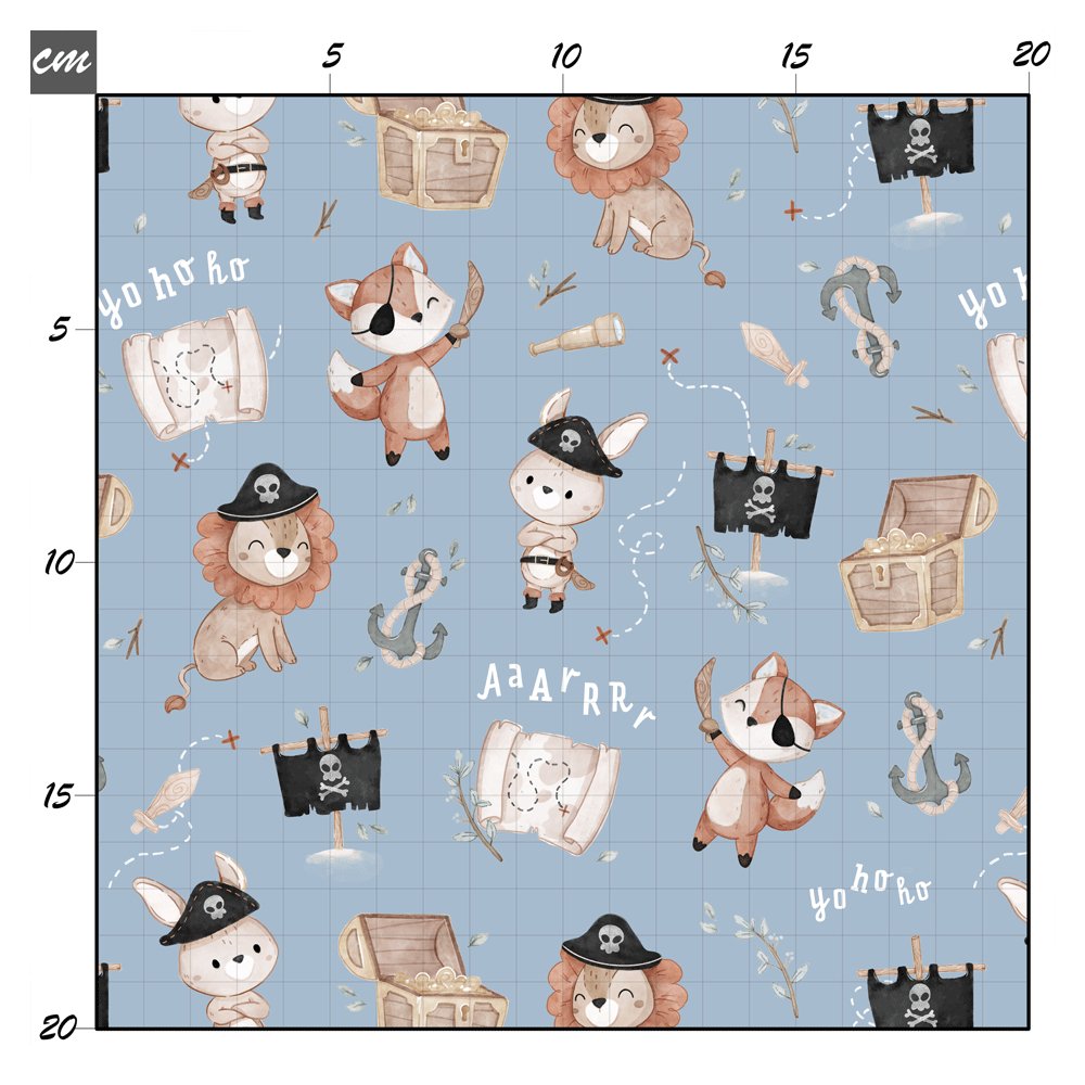 Pirate woodland blau Bio Jersey - Mamikes