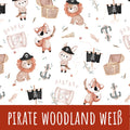 Pirate woodland weiß Baumwolle