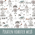 Piraten roboter weiß Bio Jersey