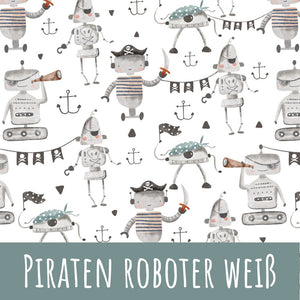 Piraten roboter weiß Bio Jersey - Mamikes