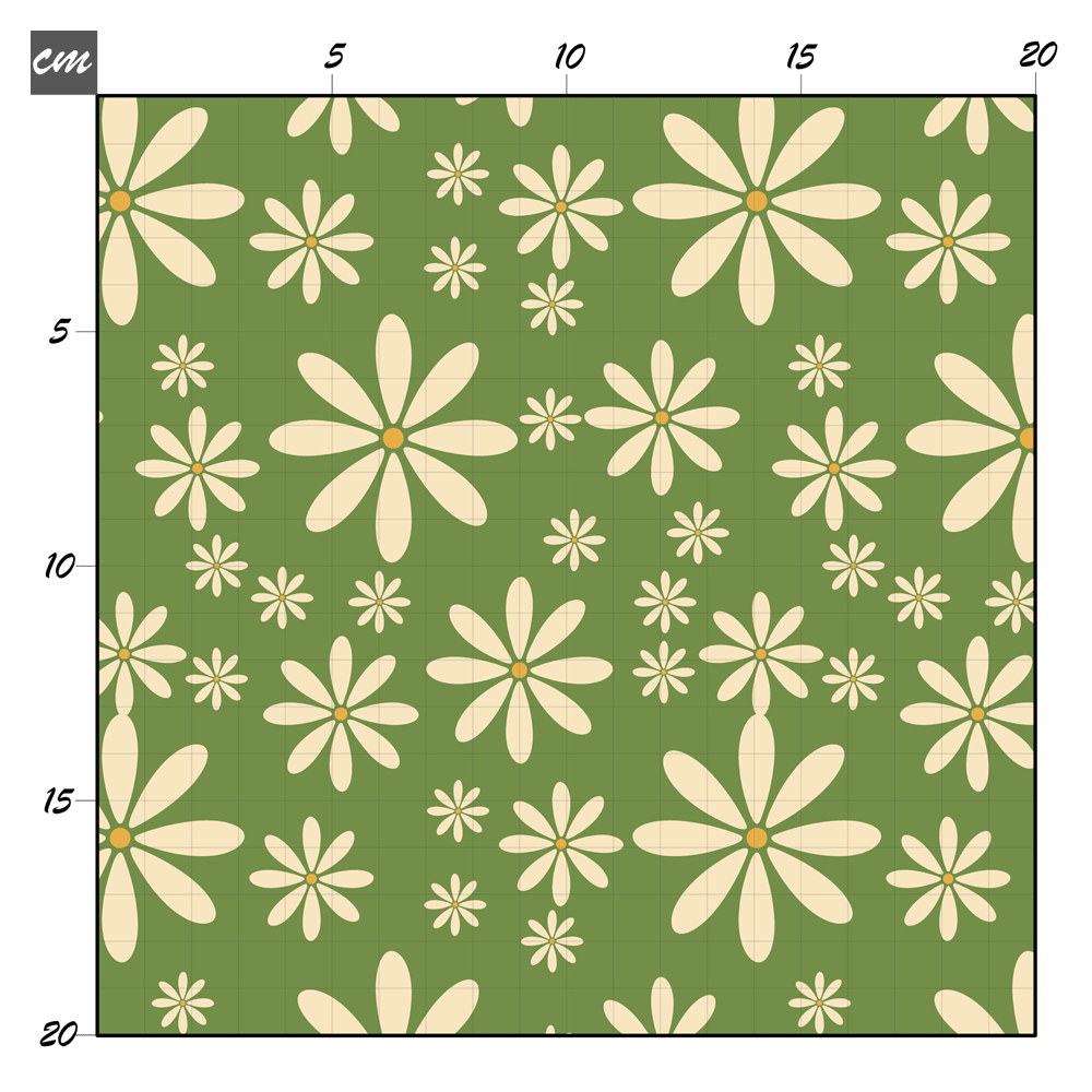 Retro flower green Bio Jersey - Mamikes
