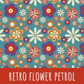Retro flower petrol Bio Jersey
