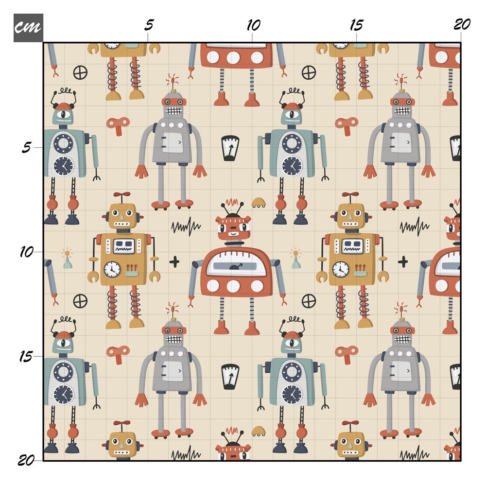 Robotastisch beige Baumwolle - Mamikes