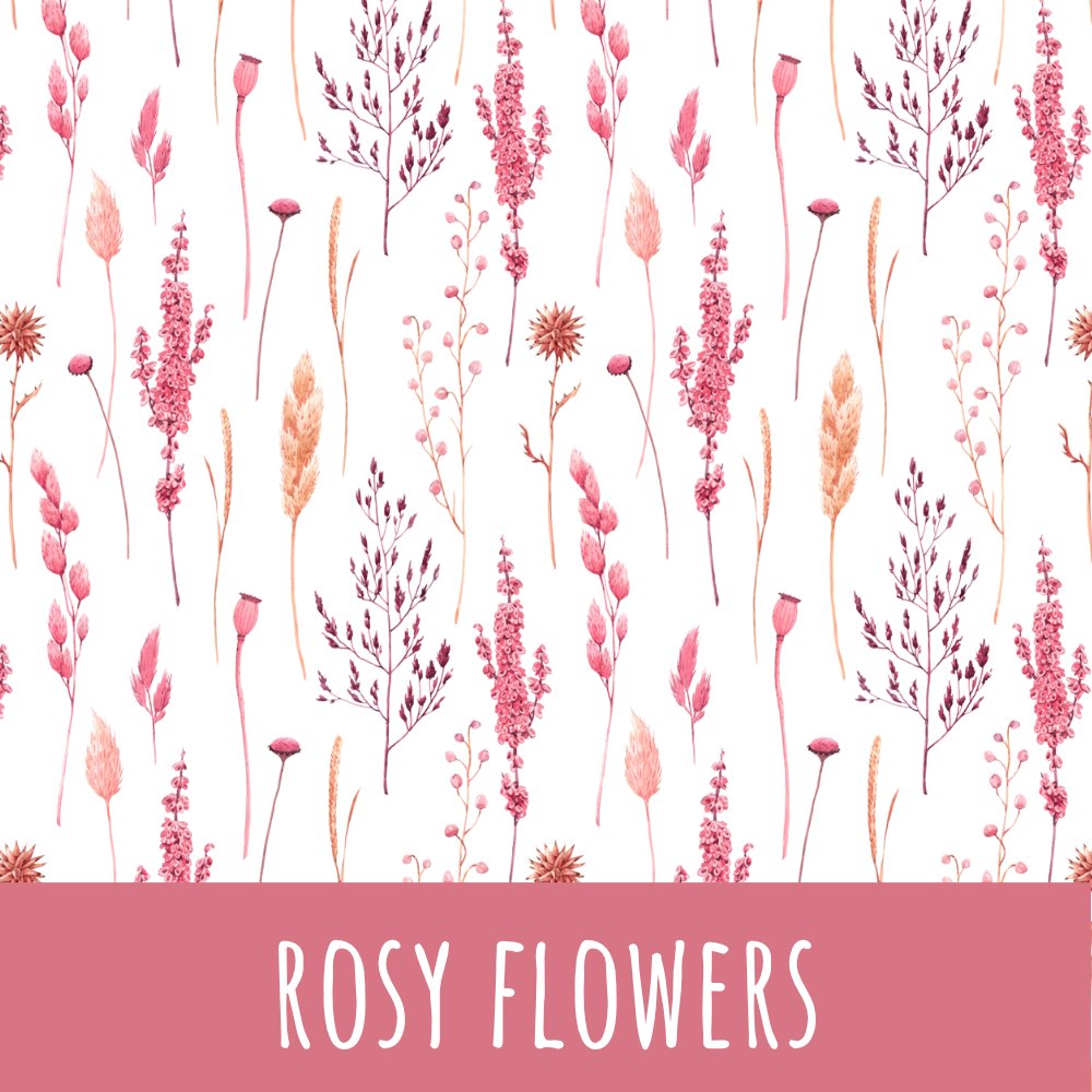 Rosy flowers Baumwolle