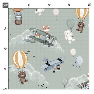 Sky woodland mint Musselin - Mamikes