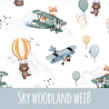Sky woodland weiß Bio Jersey