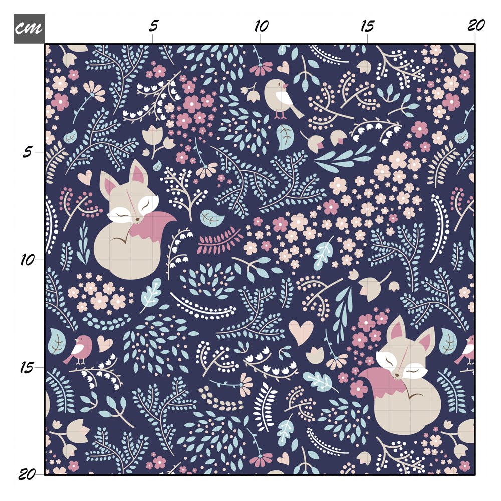 Sleeping fox blue Bio Sommersweat - Mamikes