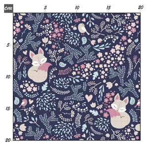 Sleeping fox blue Bio Sommersweat - Mamikes