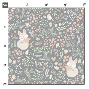 Sleeping fox-green Baumwolle - Mamikes