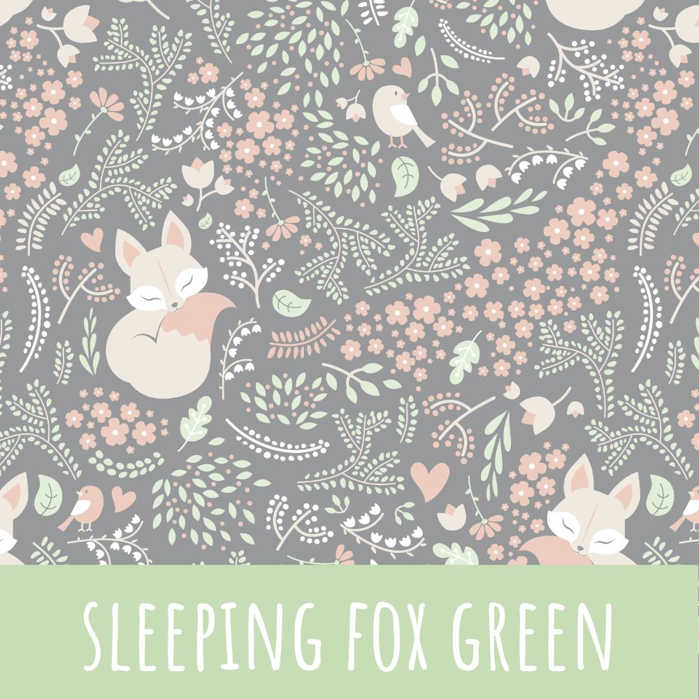 Sleeping fox-green Baumwolle