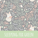 Sleeping fox-green Baumwolle - Mamikes