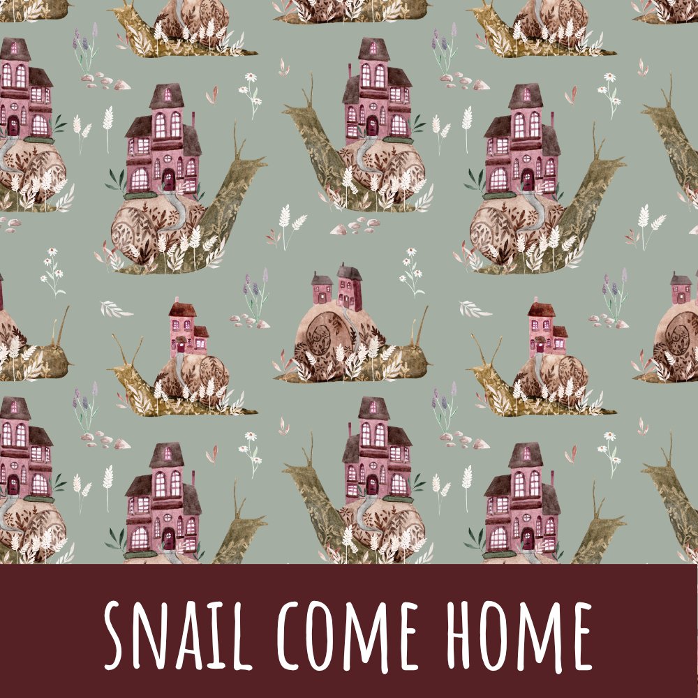 Snail come home Baumwolle