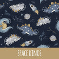 Space dinos Baumwolle