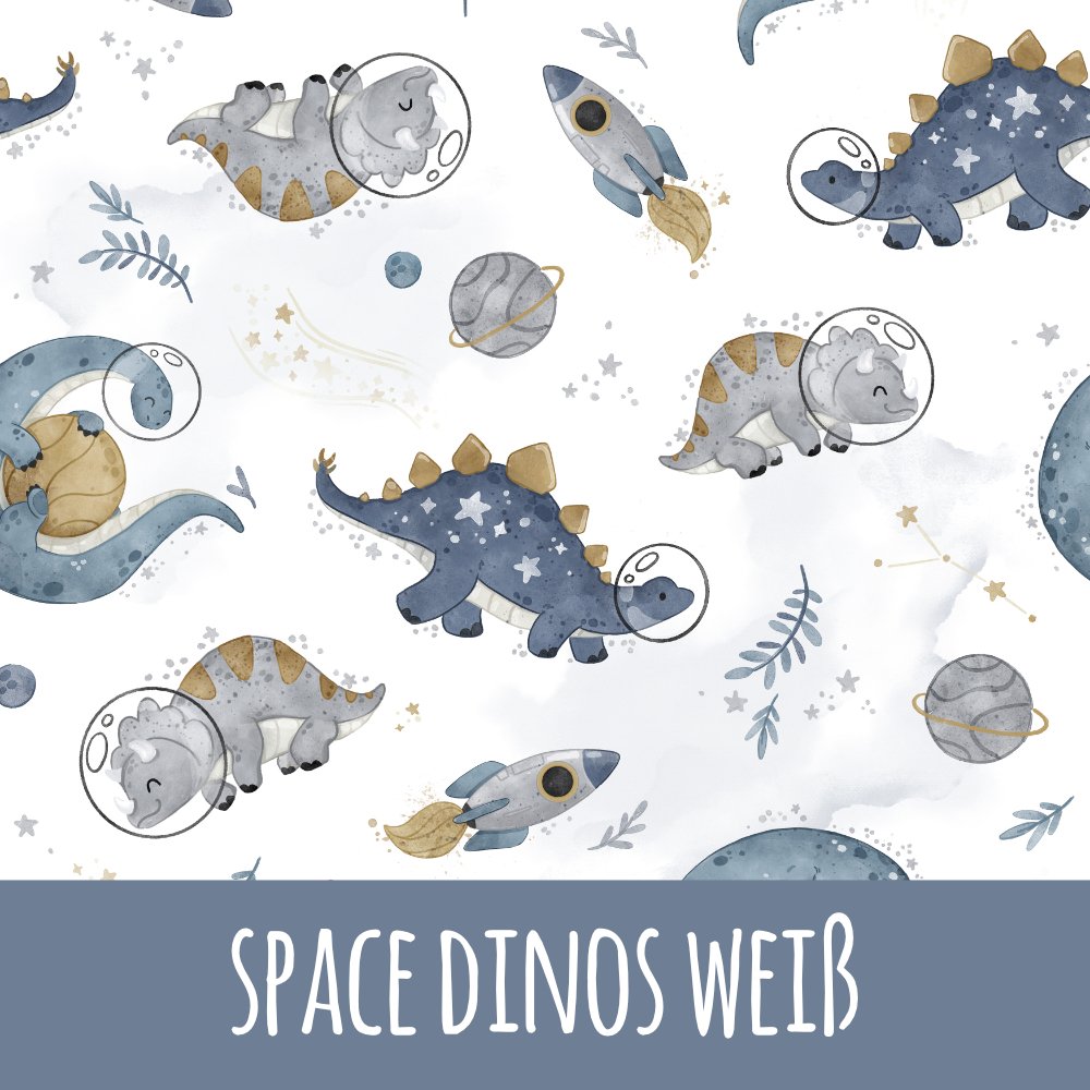 Space dinos weiß Bio Jersey - Mamikes