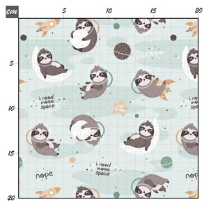Space sloth mint Baumwolle - Mamikes