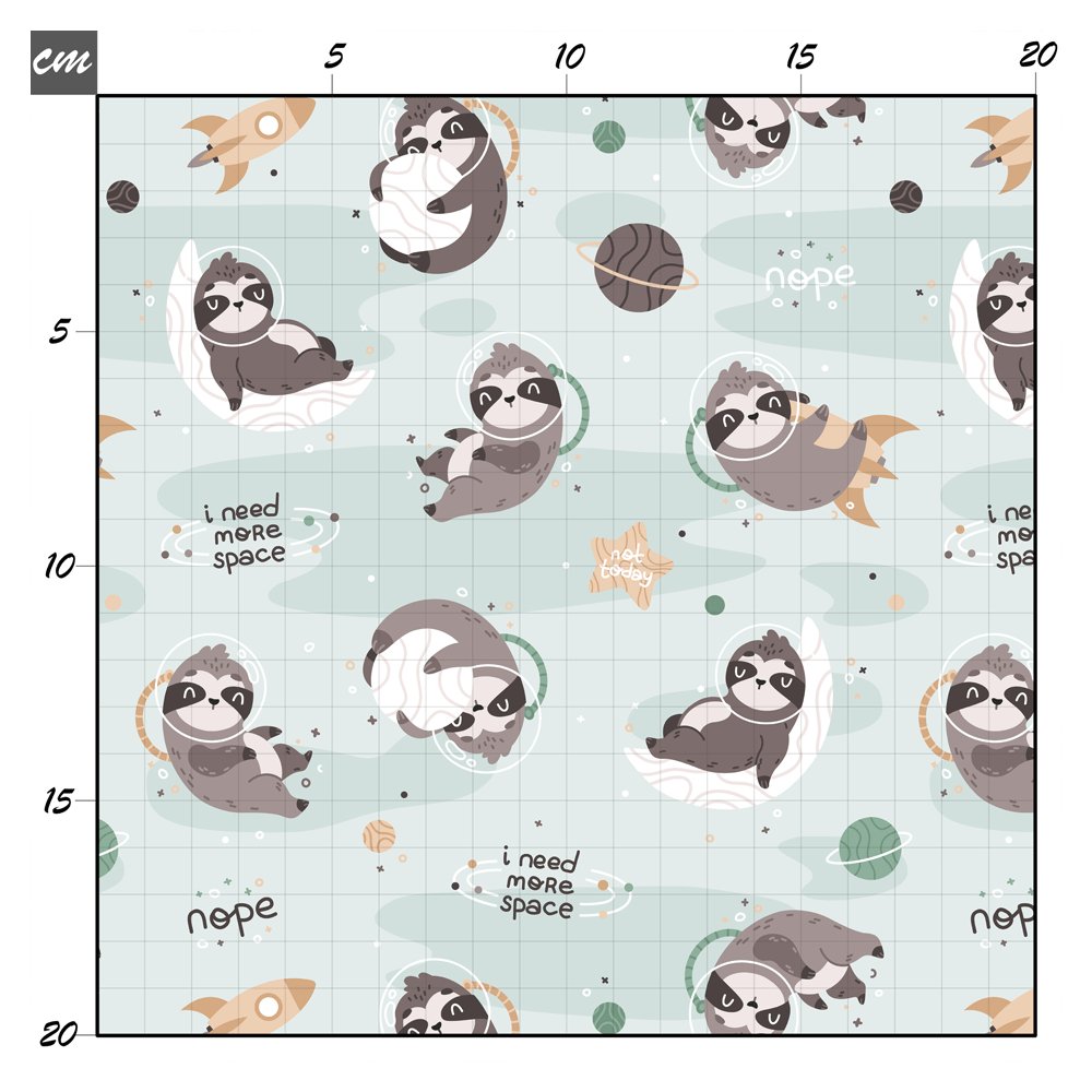 Space sloth mint Bio Jersey - Mamikes