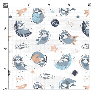 Space sloth weiß Baumwolle - Mamikes