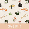 Sushi party Baumwolle