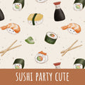 Sushi party cute Baumwolle