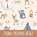 Tribal friends beige Baumwolle