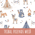Tribal friends weiß Baumwolle