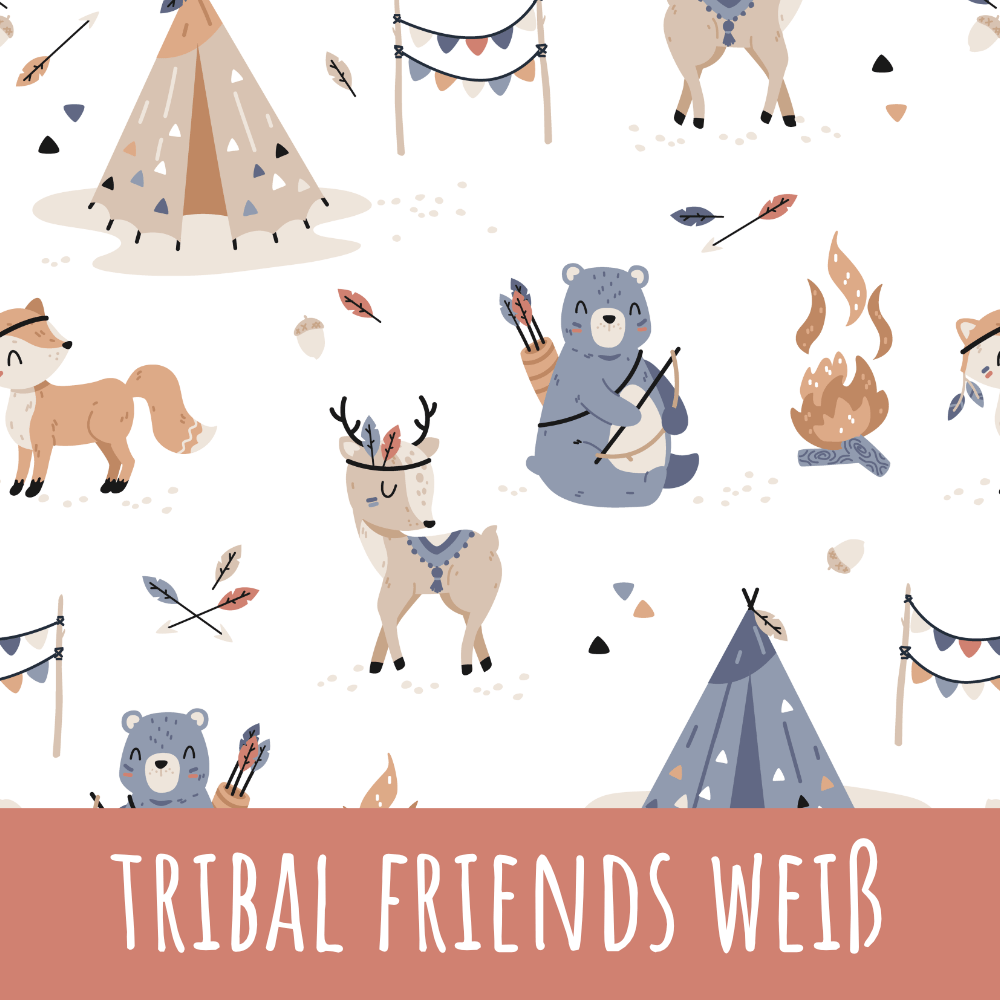 Tribal friends weiß Baumwolle