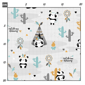 Tribal panda grau Bio Jersey - Mamikes
