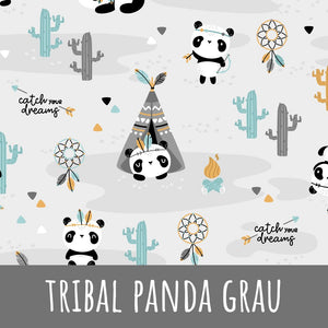 Tribal panda grau Bio Jersey - Mamikes