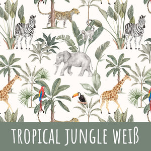 Tropical jungle weiß Baumwolle - Mamikes
