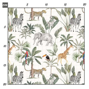 Tropical jungle weiß Bio Jersey - Mamikes