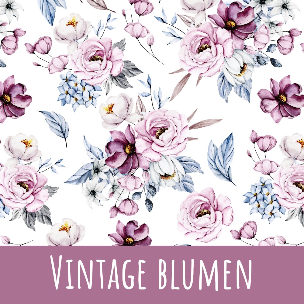 Vintageblumen Bio Jersey