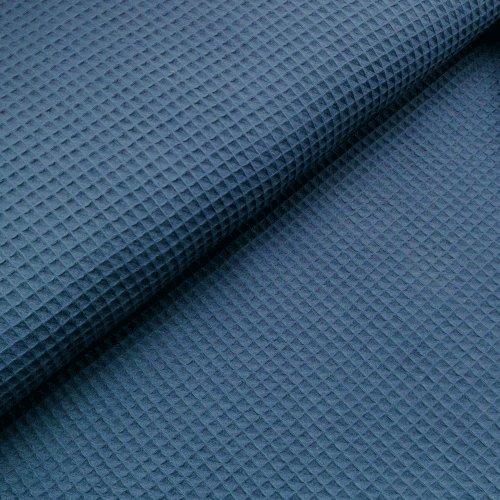 Waffel Pique jeansblau
