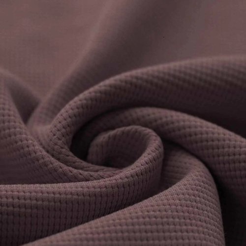 Waffelstrick Jersey dunkles altmauve