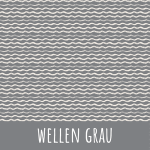 Wellen grau Bio Jersey - Mamikes