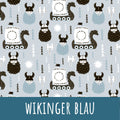 Wikinger blau Baumwolle