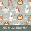 Wild animal dream mint Bio Jersey