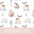 Winterland Tiere Baumwolle