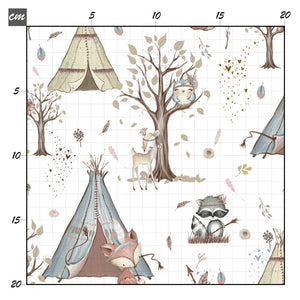 Woodland animals weiß Bio Jersey - Mamikes