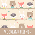 Woodland friends Baumwolle