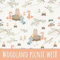 Woodland picnic weiß Baumwolle